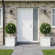 Vidaxl plantenbak met led 2 st wit 50 x 60 x 48 cm staal