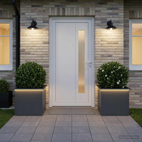 Vidaxl plantenbak met led 2 st antraciet 50 x 60 x 48 cm staal