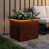 Vidaxl plantenbak met led roestkleurig 50 x 60 x 48 cm weervast staal