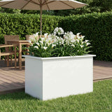 Vidaxl plantenbak met led wit 50 x 80 x 48 cm staal