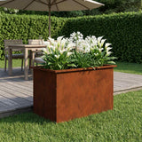 Vidaxl plantenbak met led roestkleurig 50 x 80 x 48 cm weervast staal
