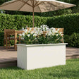 Vidaxl plantenbak met led wit 50 x 100 x 48 cm staal