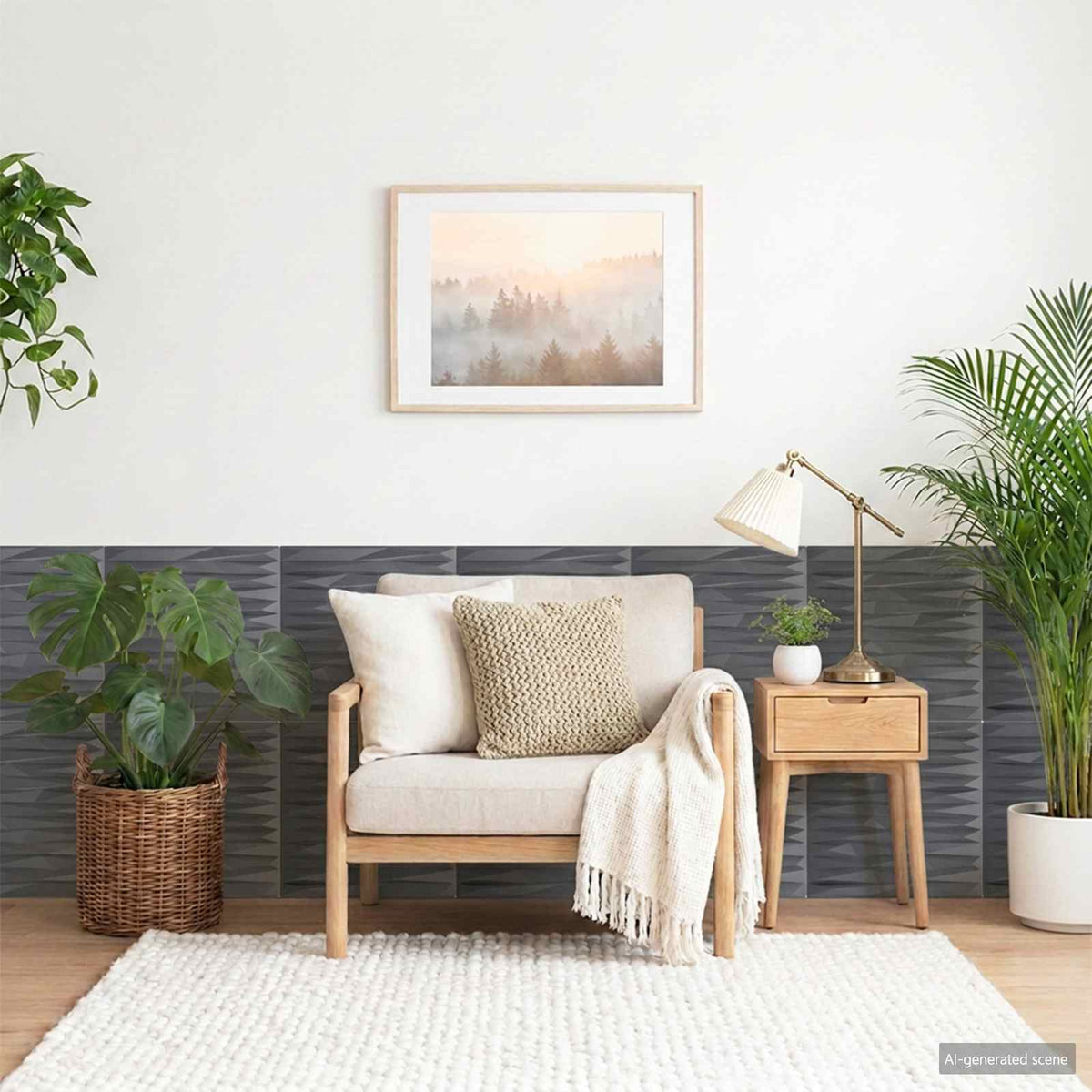 Vidaxl wandpanelen 12 st 50 x 50 cm stone grey xps schuim
