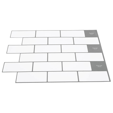 Vidaxl subway tegel 50 st wit grijs 30 x 30 cm polyurethaan en pet