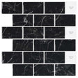 Vidaxl subway tegel 50 st zwart marmer 30 x 30 cm polyurethaan en pet