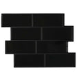 Vidaxl subway tegel 20 st zwart 29 x 21 cm polyurethaan en pet