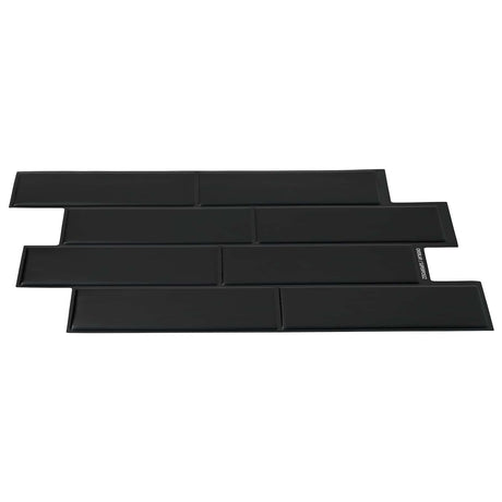 Vidaxl subway tegel 50 st zwart 29 x 21 cm polyurethaan en pet