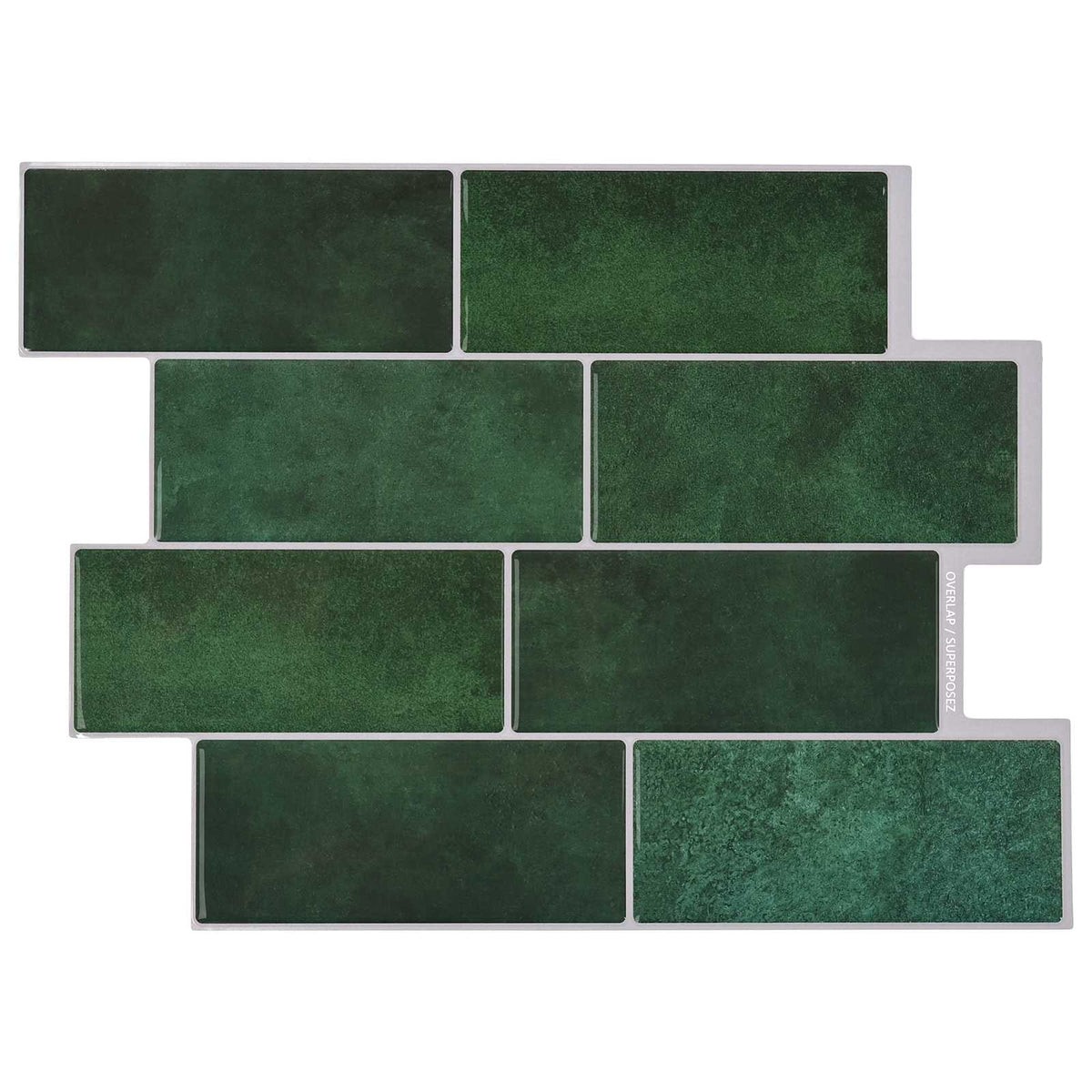Vidaxl subway tegel 10 st donkergroen 29 x 21 cm polyurethaan en pet