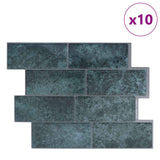 Vidaxl subway tegel 10 st blauw groen 29 x 21 cm polyurethaan en pet