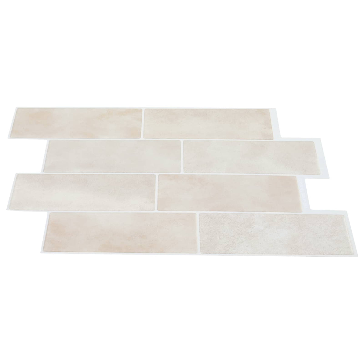 Vidaxl subway tegel 10 st beige marmer 29 x 21 cm polyurethaan en pet