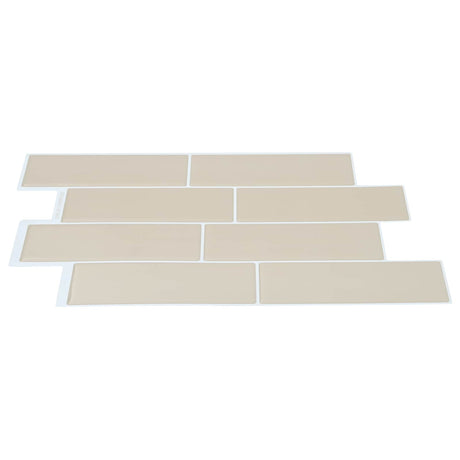 Vidaxl subway tegel 10 st beige 29 x 21 cm polyurethaan en pet