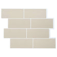 Vidaxl subway tegel 10 st beige 29 x 21 cm polyurethaan en pet