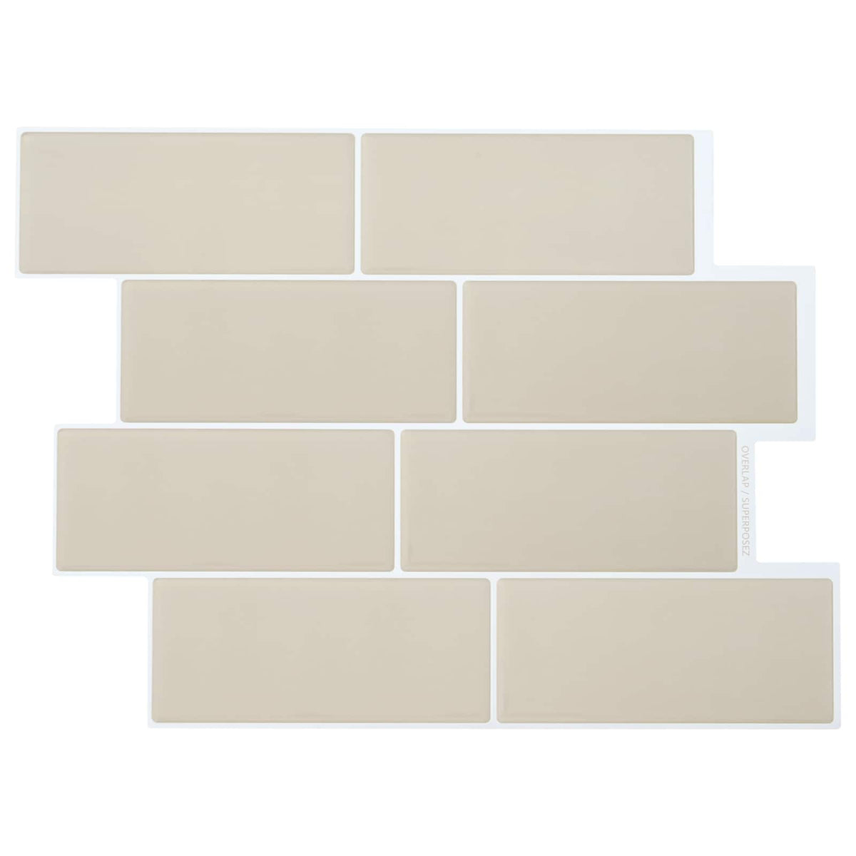 Vidaxl subway tegel 10 st beige 29 x 21 cm polyurethaan en pet