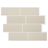 Vidaxl subway tegel 10 st beige 29 x 21 cm polyurethaan en pet