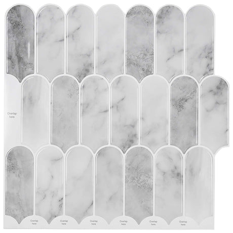 Vidaxl veer tegel 20 st grijs marmer 30 x 30 cm polyurethaan en pet