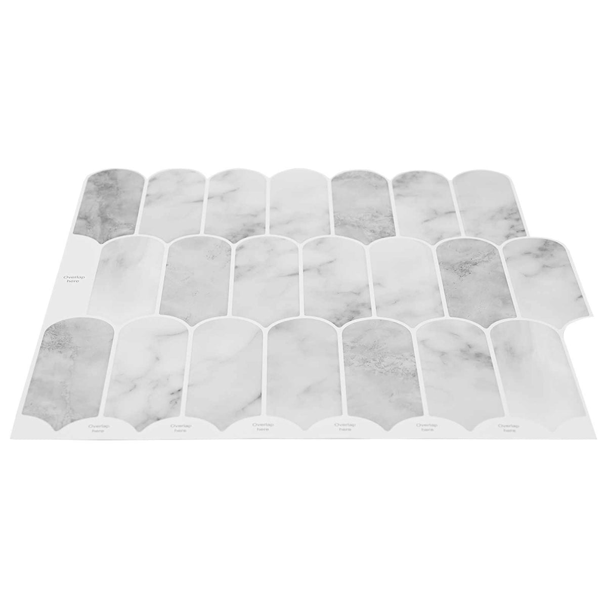 Vidaxl veer tegel 50 st grijs marmer 30 x 30 cm polyurethaan en pet