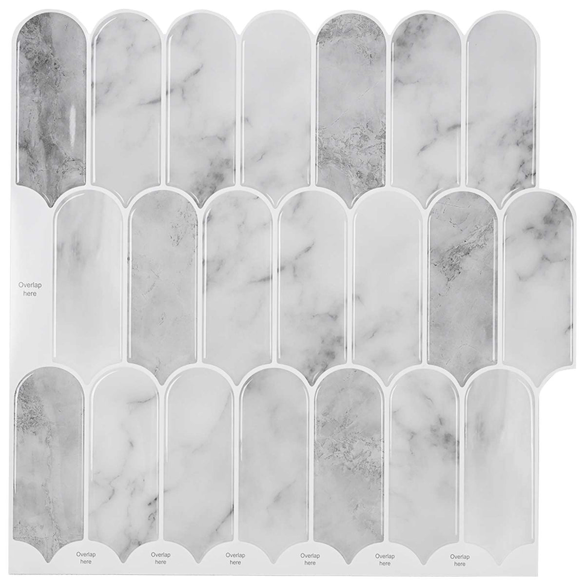 Vidaxl veer tegel 50 st grijs marmer 30 x 30 cm polyurethaan en pet