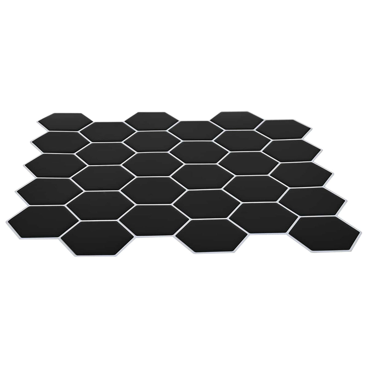 Vidaxl hexagon tegel 10 st zwart 30 x 30 cm polyurethaan en pet