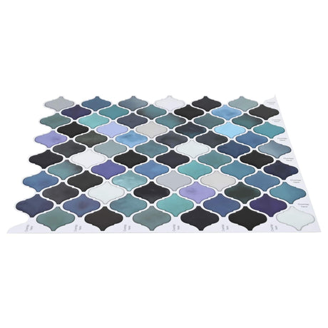 Vidaxl lanturn tegel 10 st blauw groen 27 x 27 cm polyurethaan en pet