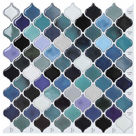 Vidaxl lanturn tegel 10 st blauw groen 27 x 27 cm polyurethaan en pet
