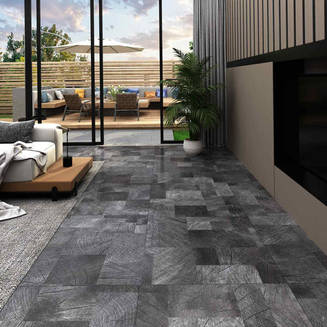 Vidaxl vloerplanken houten structuur grijs 5,11 m² 55 st pvc