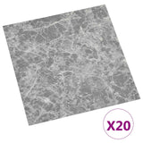 Vidaxl zelfklevende vloerplanken grijs en wit 30,5 x 30,5 cm 20 st pvc