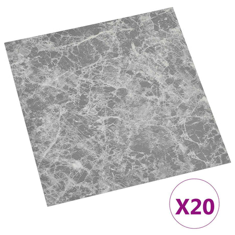 Vidaxl zelfklevende vloerplanken grijs en wit 30,5 x 30,5 cm 20 st pvc