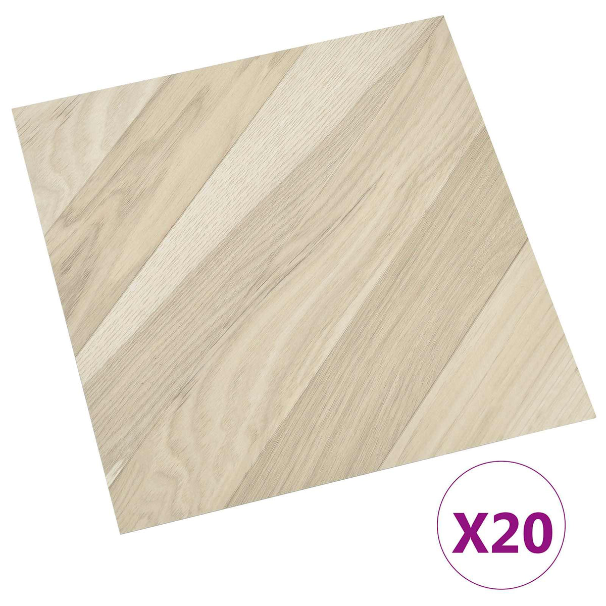 Vidaxl zelfklevende vloerplanken beige gestreept 30,5 x 30,5 cm 20 st