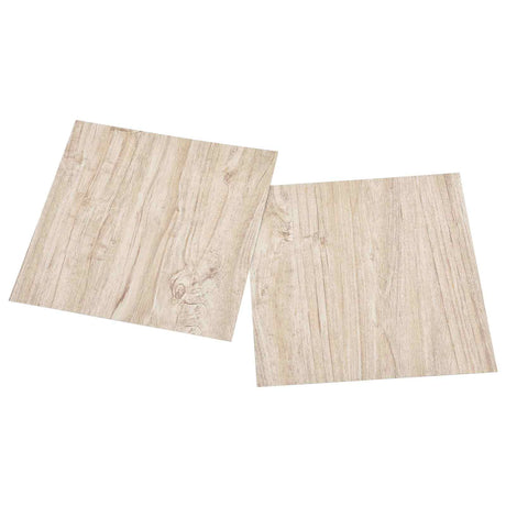 Vidaxl zelfklevende vloerplanken lichtbruin en wit 30,5 x 30,5 cm