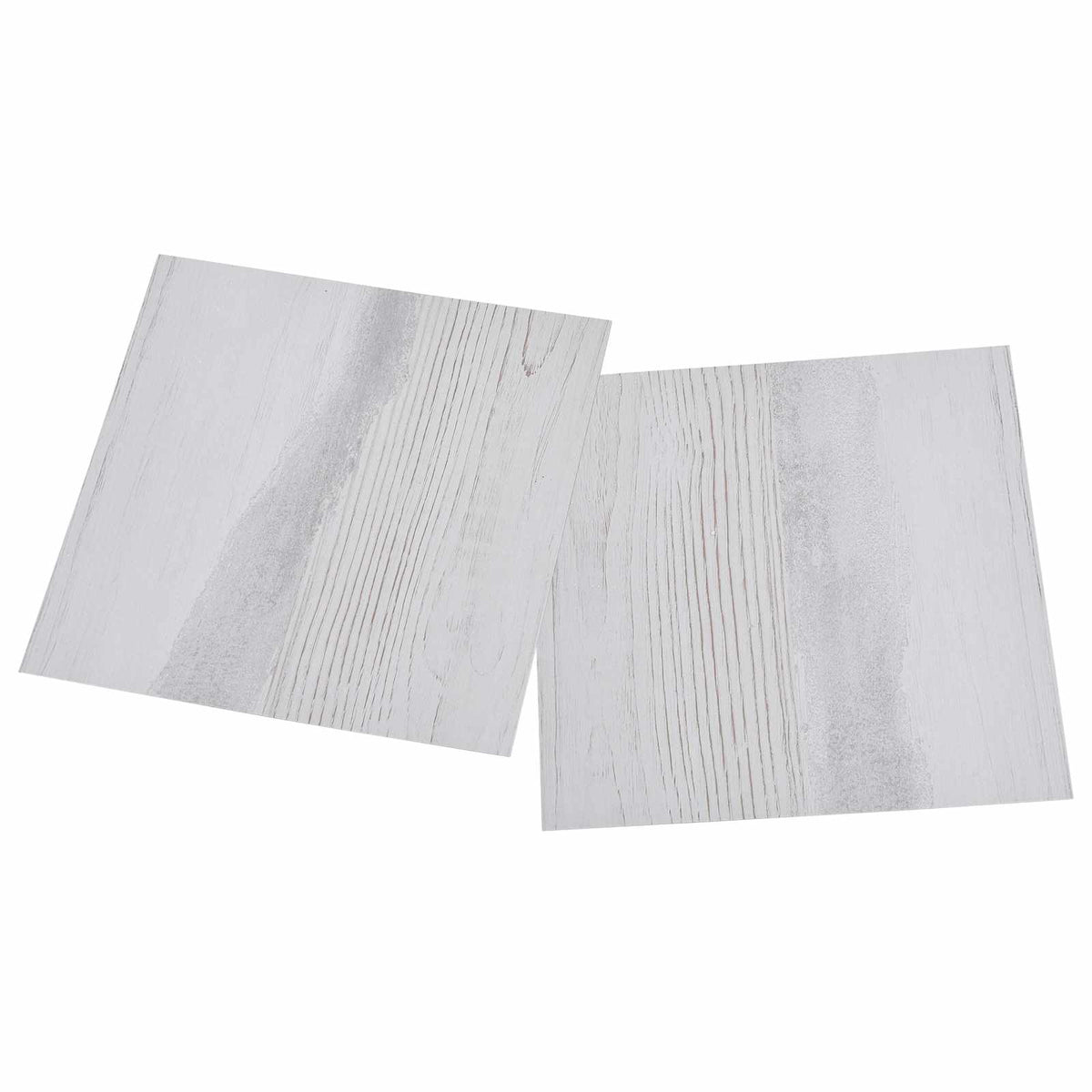 Vidaxl zelfklevende vloerplanken wit en hout 30,5 x 30,5 cm 20 st pvc