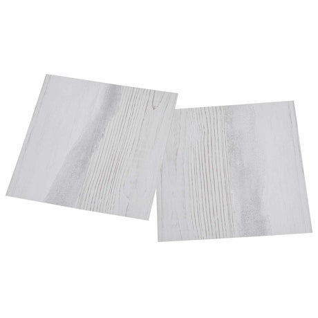 Vidaxl zelfklevende vloerplanken wit en hout 30,5 x 30,5 cm 20 st pvc