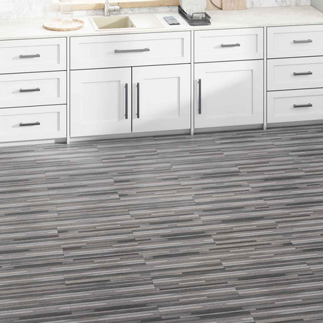 Vidaxl vloerplanken gestreept grijs 2,51 m² 18 st pvc