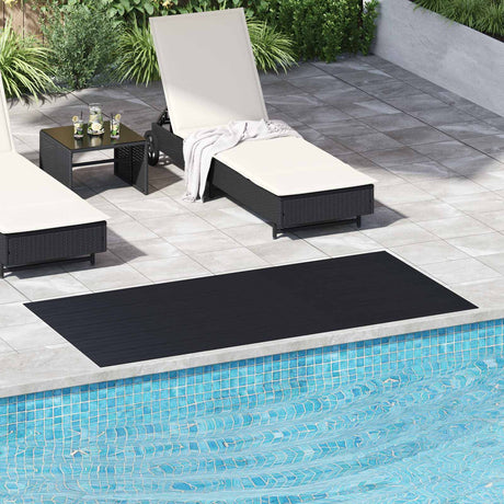 Vidaxl vloermat met fijne rib zwart 1 x 2 m rubber