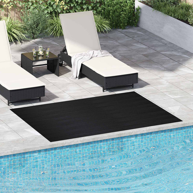 Vidaxl vloermat zwart 1,5 x 2 m rubber