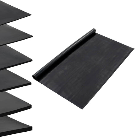 Vidaxl vloermat zwart 1,2 x 5 m rubber