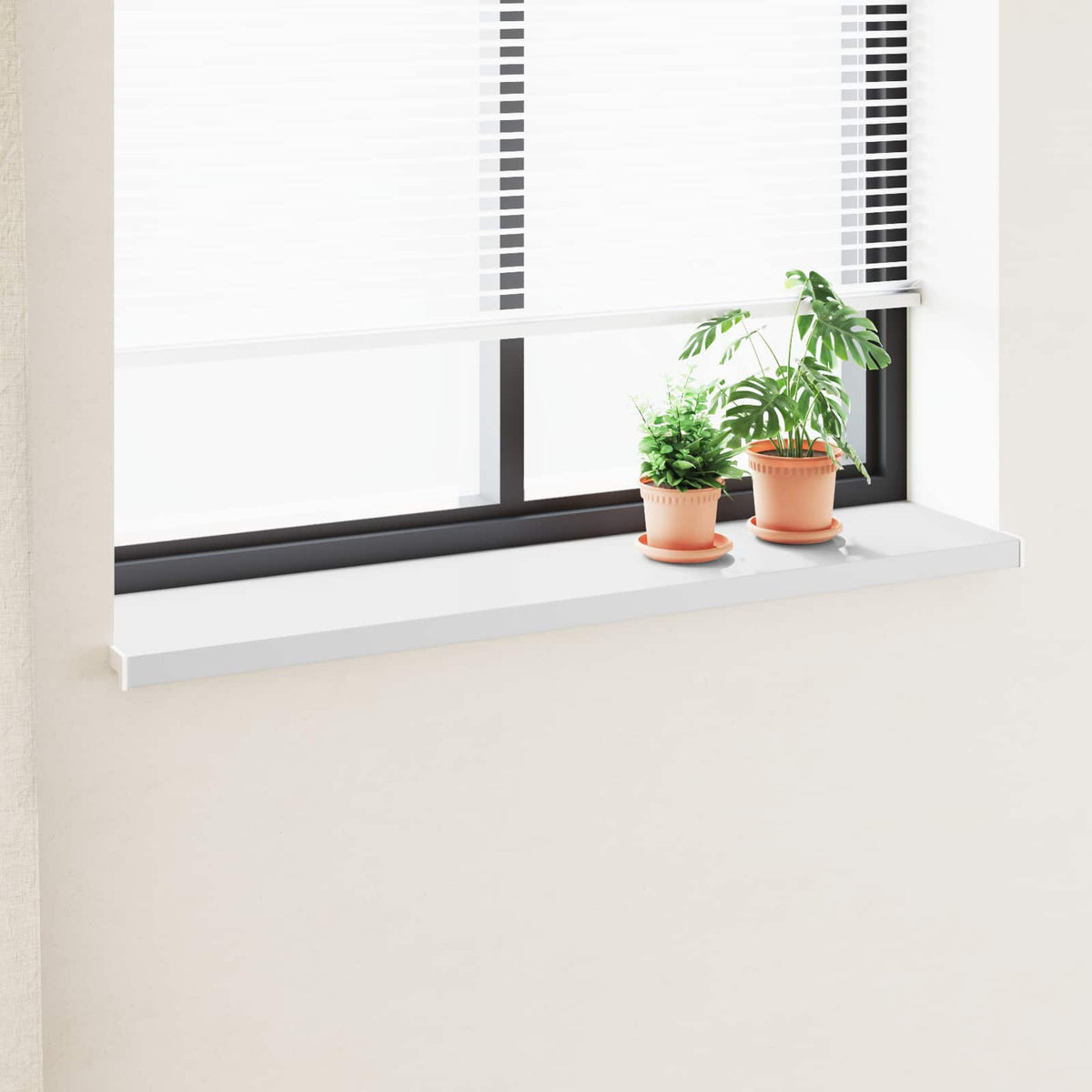 Vidaxl raamsokkel wit 140 x 35 x 4,5 cm pvc