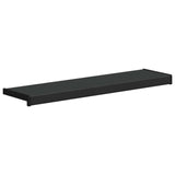 Vidaxl raamsokkel zwart met houten nerf 100 x 20 x 4,5 cm pvc