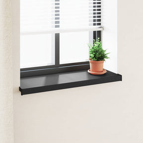 Vidaxl raamsokkel zwart met houten nerf 80 x 30 x 4,5 cm pvc