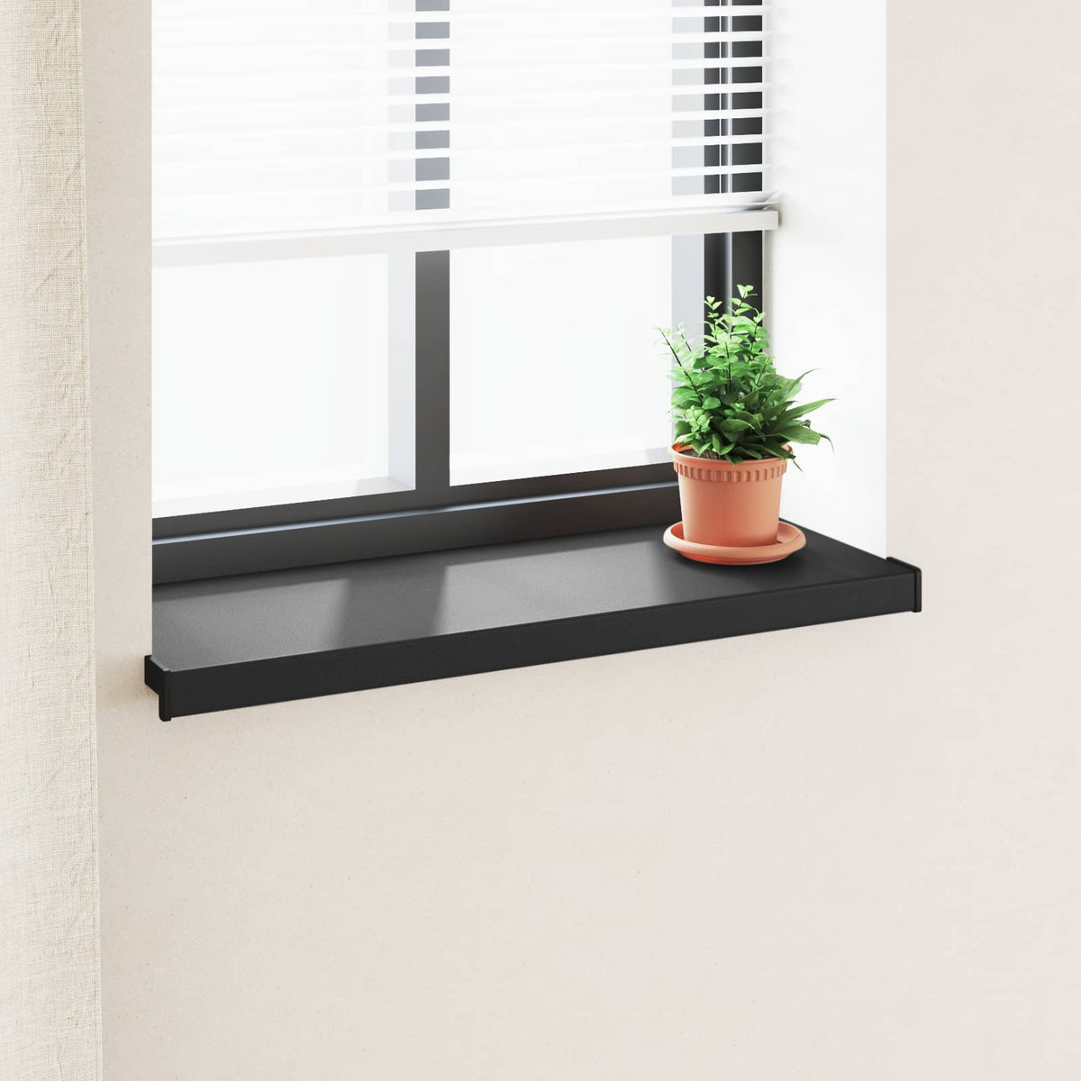 Vidaxl raamsokkel zwart met houten nerf 100 x 30 x 4,5 cm pvc