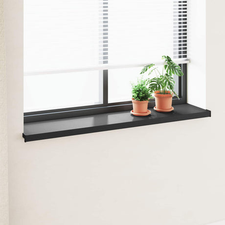 Vidaxl raamsokkel zwart met houten nerf 120 x 30 x 4,5 cm pvc