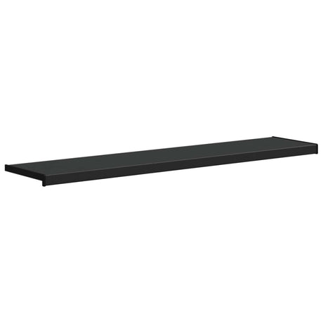 Vidaxl raamsokkel zwart met houten nerf 160 x 35 x 4,5 cm pvc