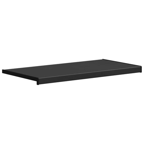 Vidaxl raamsokkel zwart met houten nerf 100 x 40 x 4,5 cm pvc