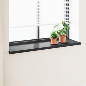 Vidaxl raamsokkel zwart met houten nerf 140 x 45 x 4,5 cm pvc