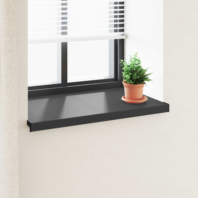 Vidaxl raamsokkel zwart met houten nerf 100 x 50 x 4,5 cm pvc