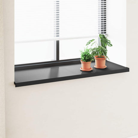 Vidaxl raamsokkel zwart met houten nerf 120 x 50 x 4,5 cm pvc