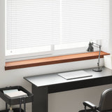 Vidaxl raamsokkel bruin hout 140 x 25 x 4,5 cm pvc