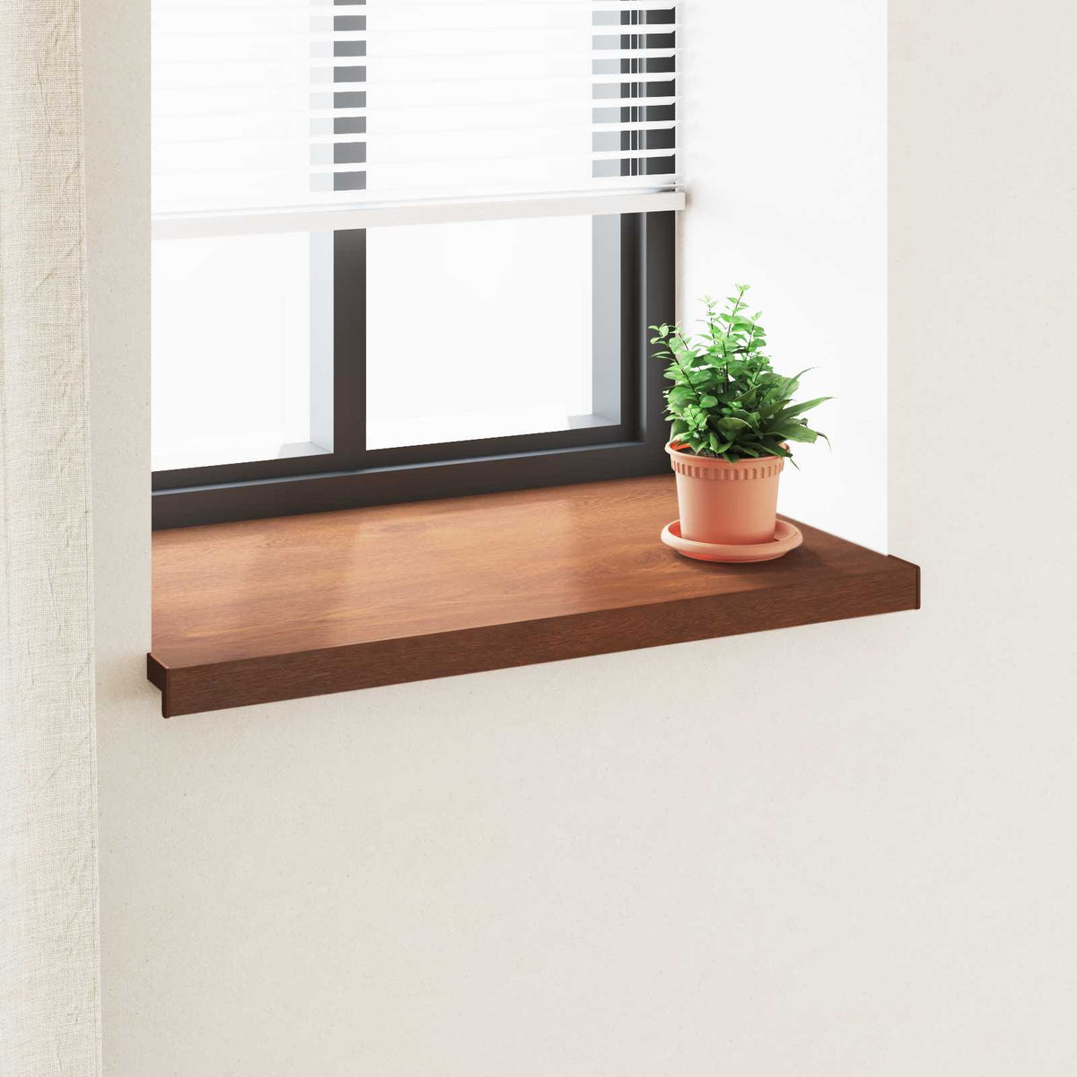 Vidaxl raamsokkel bruin hout 100 x 50 x 4,5 cm pvc