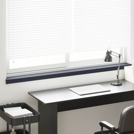 Vidaxl raamsokkel antraciet met houten nerf 120 x 15 x 4,5 cm pvc