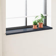 Vidaxl raamsokkel antraciet met houten nerf 140 x 30 x 4,5 cm pvc