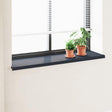 Vidaxl raamsokkel antraciet met houten nerf 140 x 45 x 4,5 cm pvc